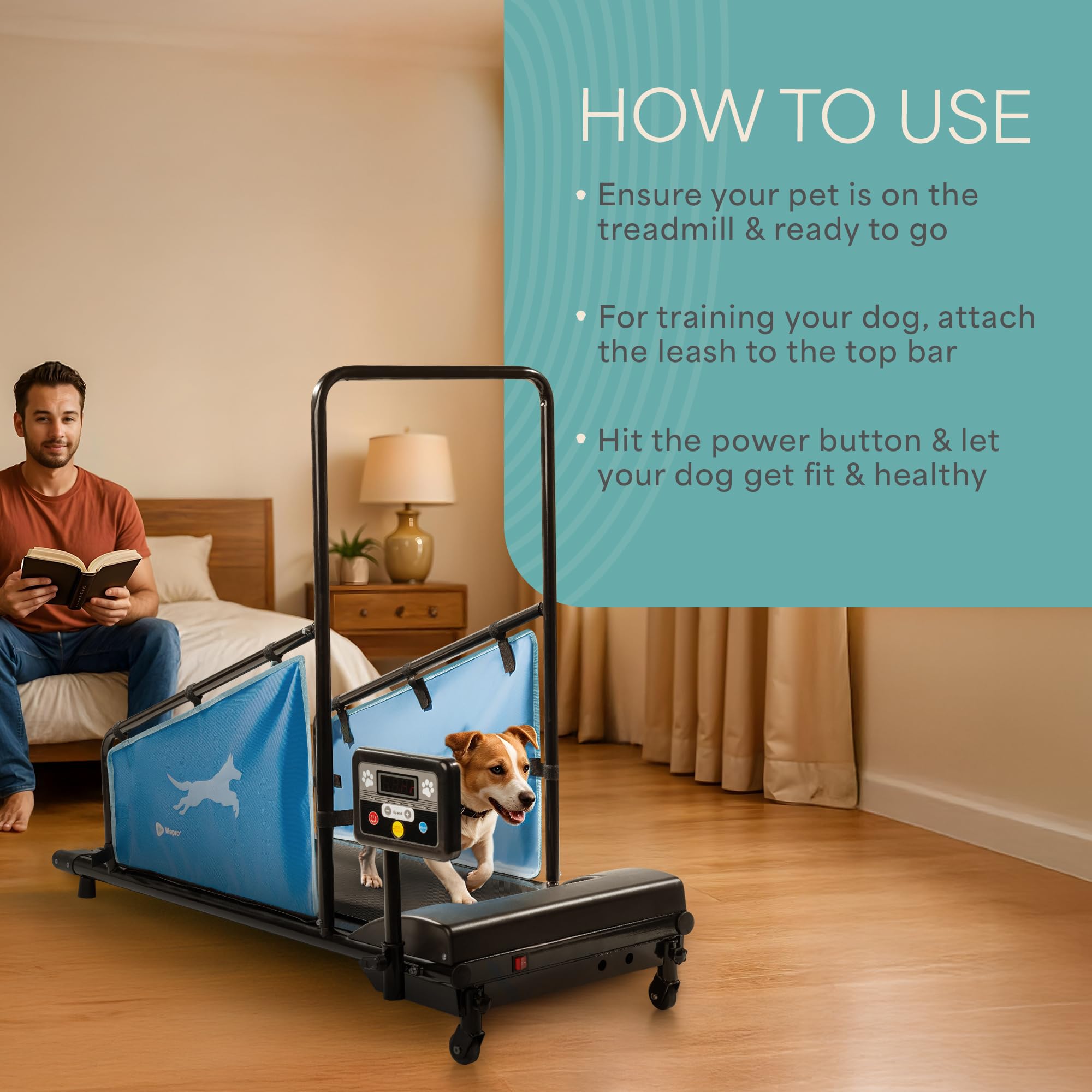 Condition photo showing New/Like New for lifepro pawrunner dog treadmill for small dogs, dog treadmill for medium dogs, pet treadmill for dogs up to 130lbs, dog pacer treadmill indoor dog running machine, small dog treadmill for dog fitness