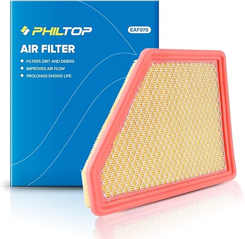 PHILTOP Filtro de aire de motor, repuesto para CA10465, Equinox 2.4L 2010-2017, Equinox 3.0L 2010-2012, Equinox 3.6L 2013-2017, Terrain 2.4L