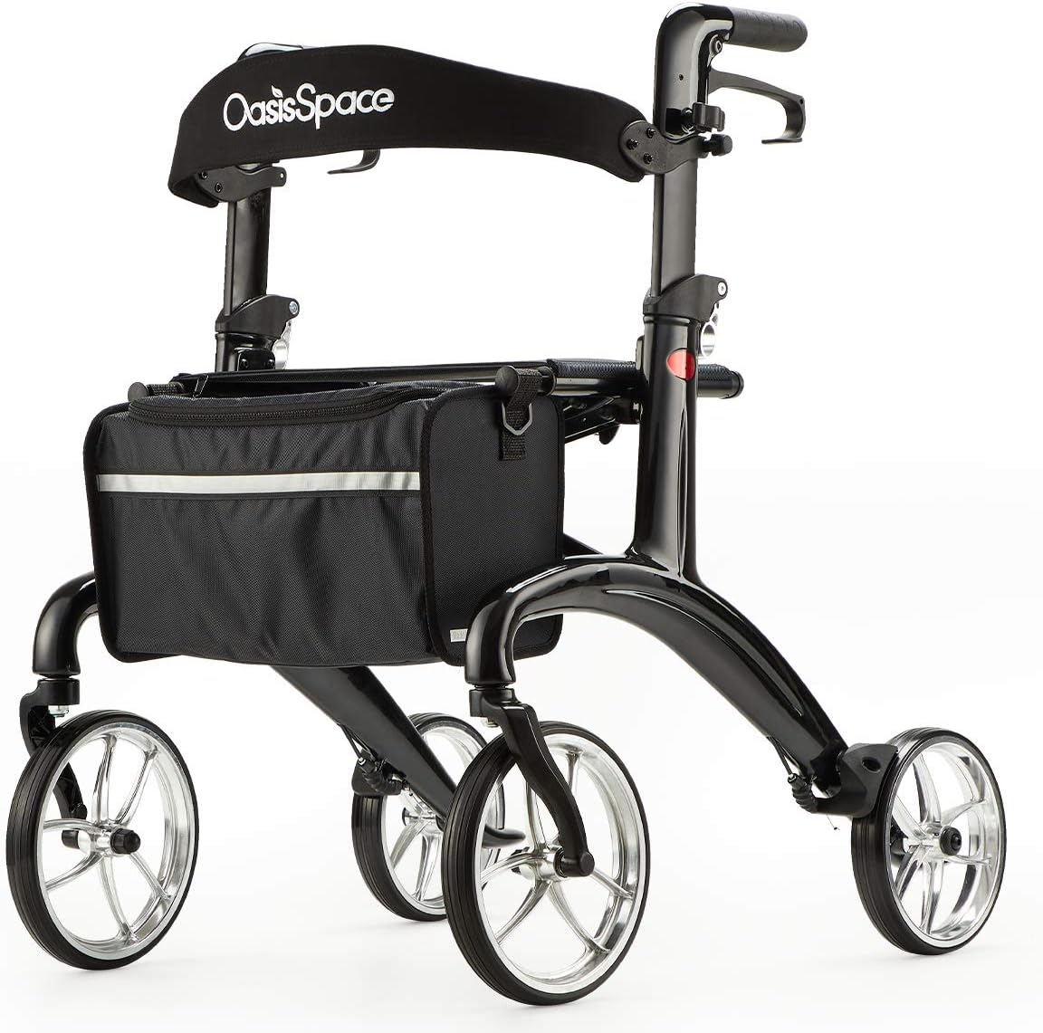 OasisSpace,Lightweight Rollator Walker with Seat, Carbon