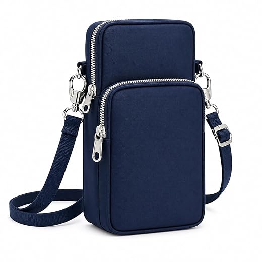 Bolsa Feminina Compacta Preta com 2 Compartimentos Alça Ajustável Moderna Resistente para Dia a Dia