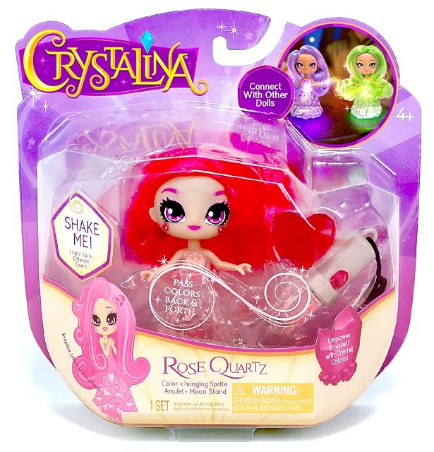 Foto 6 de 7 de Skyrocket 18334 Crystalina Rose Quartz Crystlalina Light Up Crystal Fairy, con Soporte y Amuleto