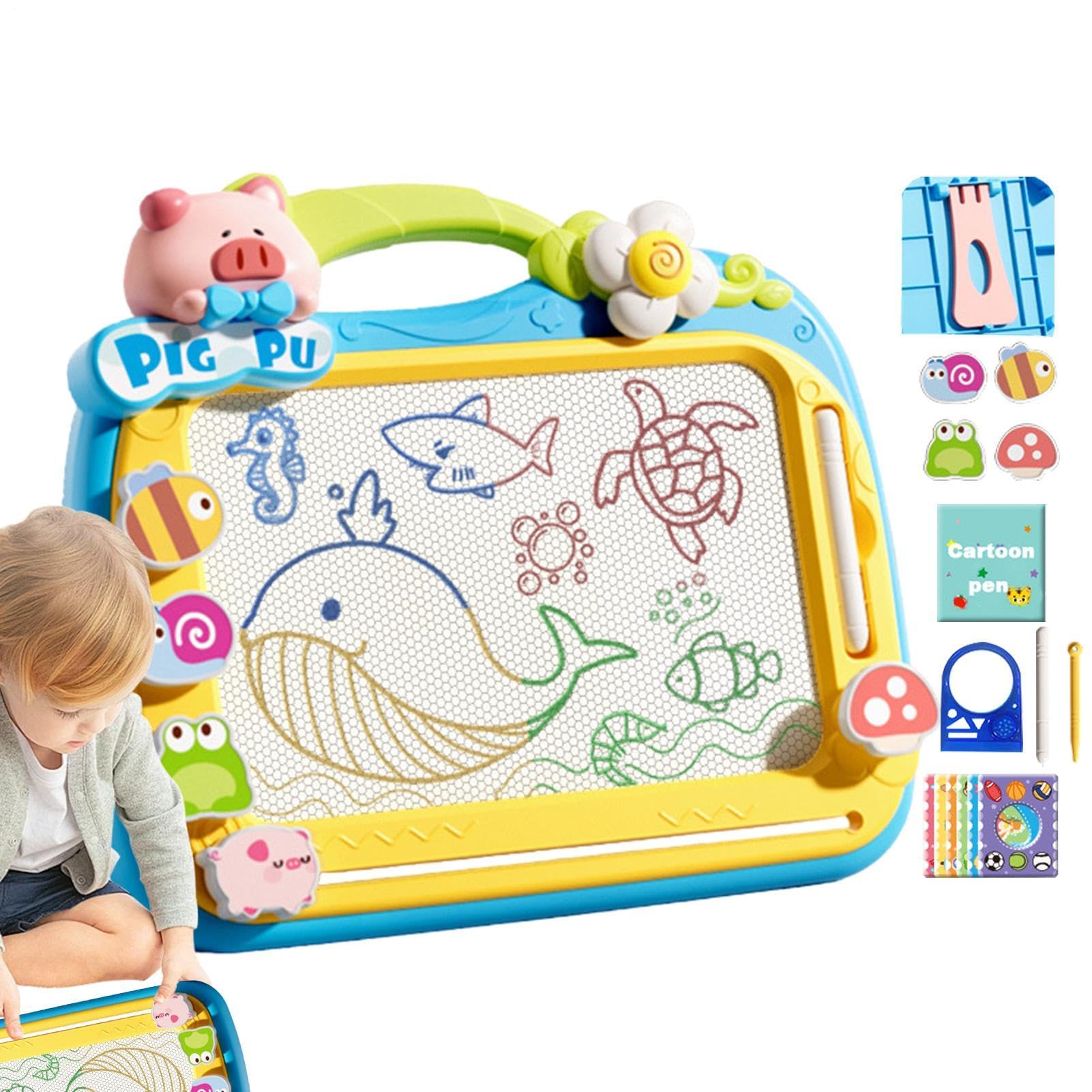 Tablero de Dibujo magnético para niños pequeños, Tablero magnético para garabatear - de Dibujo de Dibujos Animados - Juguetes educativos multifuncionales de Aprendizaje