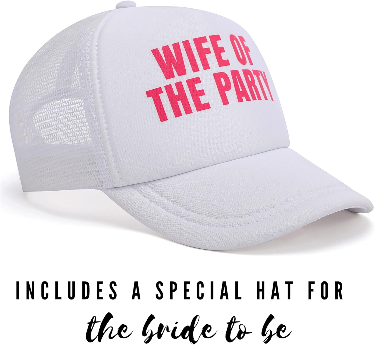 Pop Fizz Designs Bride Hat & Bride Tribe Hats I Bachelorette Party Favors I Bachelorette Trucker Hats Neon
