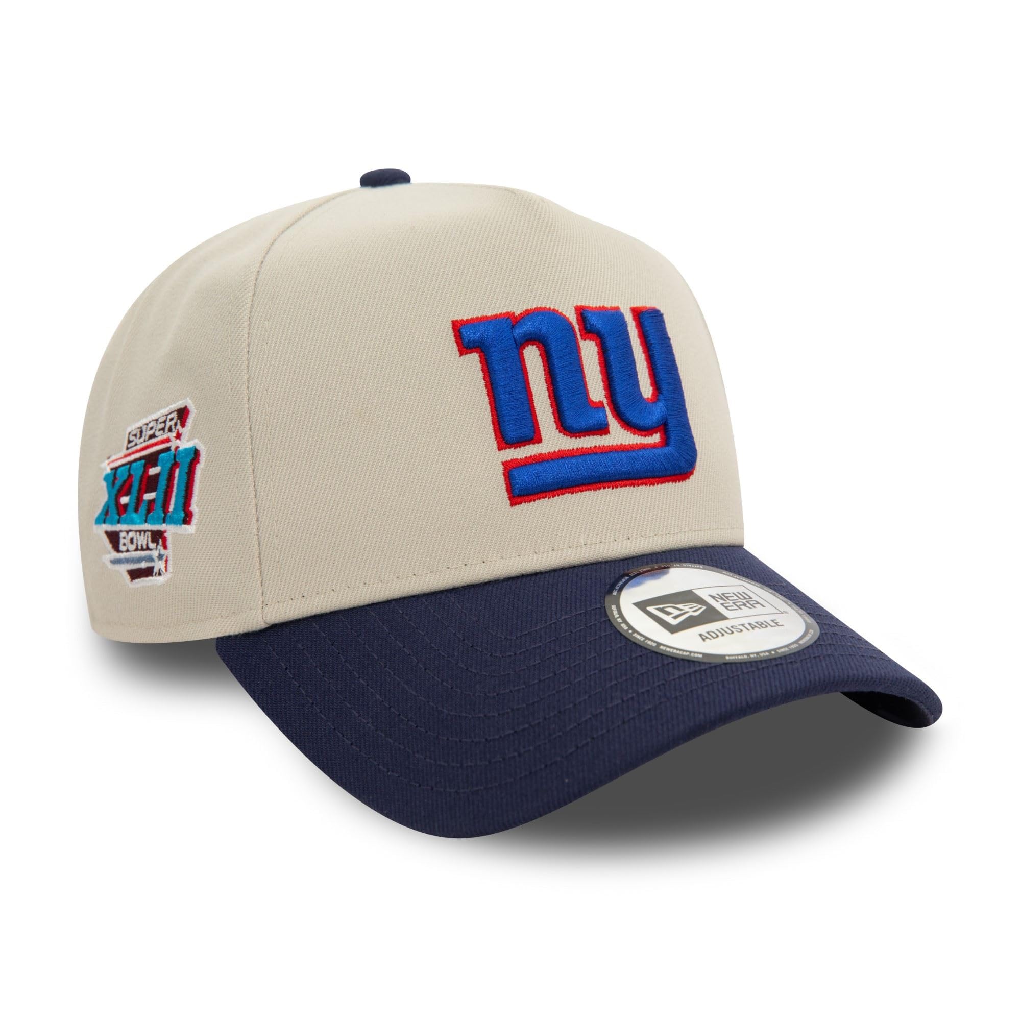 New Era New York Giants NFL Trucker Cap Adjustable hat Team Logo Superbowl American Football Beige Blue
