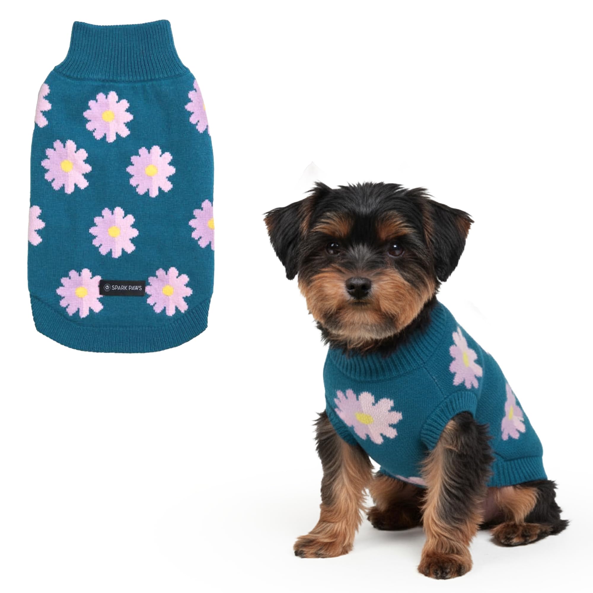 Spark Paws Knit Dog Sweater - Winter Dog Clothes, Small Medium Large