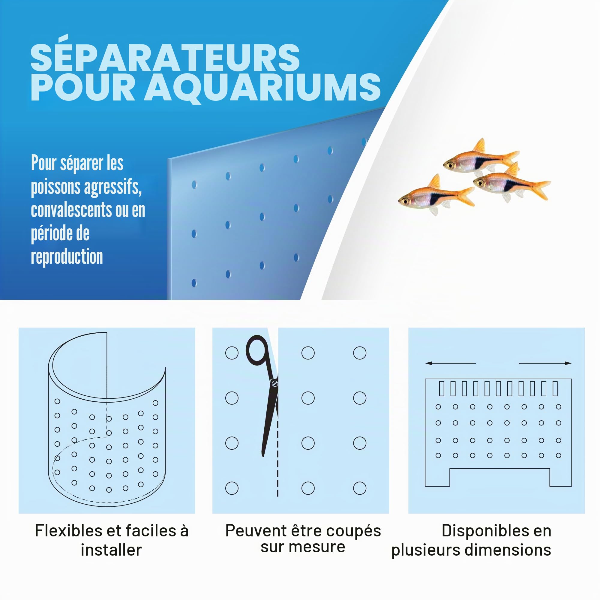 ICA Séparateur réservoir 40 x 60 cm 340 g, kit de Fixation Non Inclus