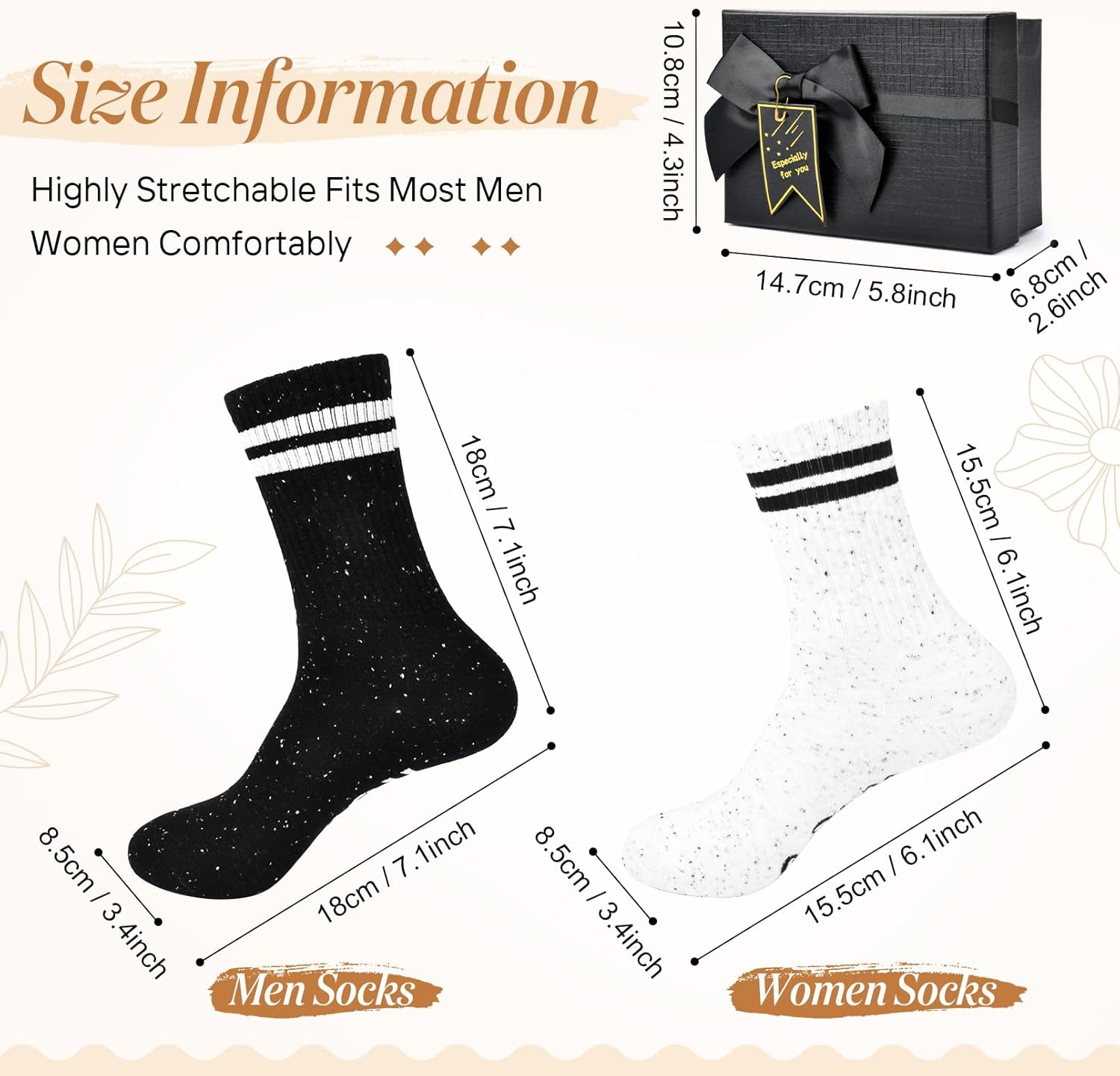 Engagement Gifts for Couples 2025, Couple Socks Bride and Groom Socks, 2 Count, Black, One Size - Image 4