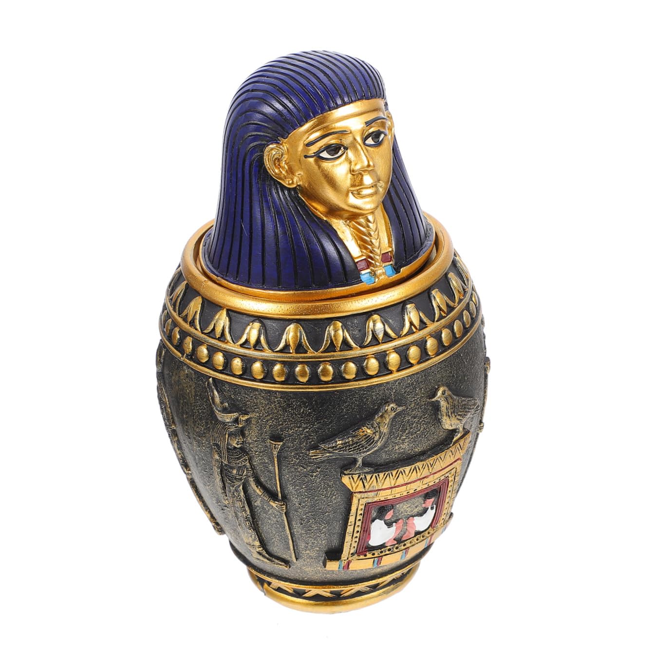 Figurine Égypte Antique ABOOFAN en résine retro et contenant de rangement de maison