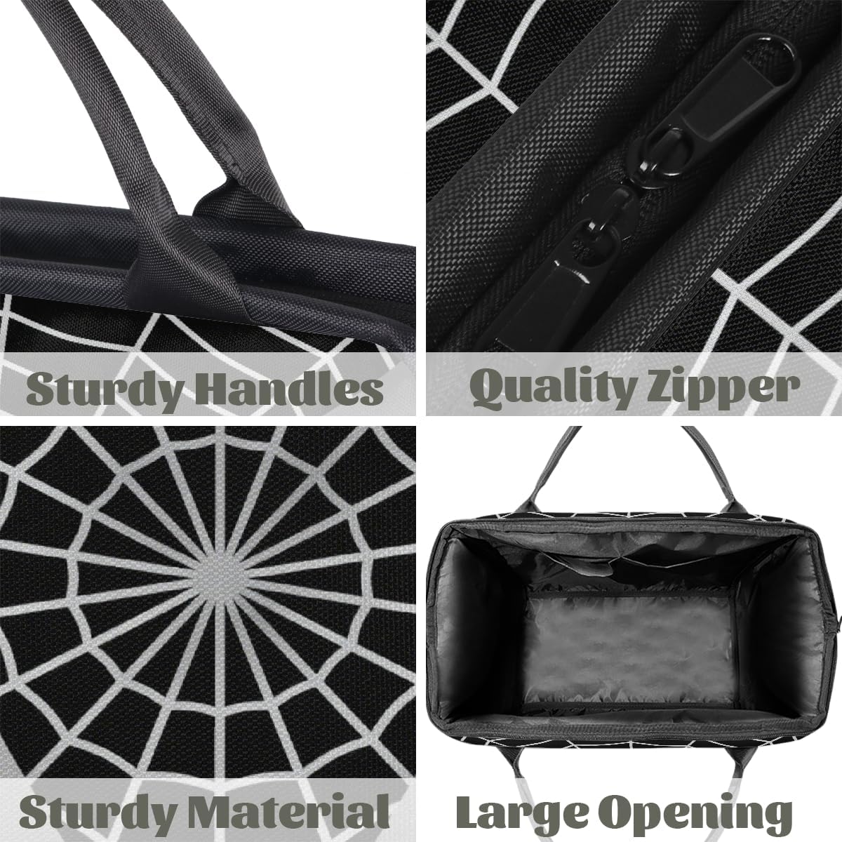 Sports Duffel Bags for Kids - Carry On Travel Gym Bag Waterproof Workout Shoulder Tote for Boys Girls Weekender Overnight Duffel for Swim Dance Camp(Black Spider Web)