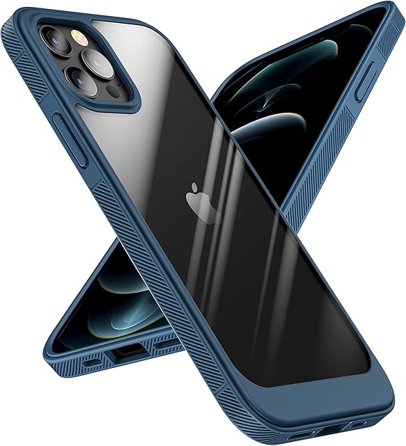 Quikbee Designed for iPhone 11 Pro Case, Non-Slip Crystal Clear, Non-Yellowing Military Grade Drop Protection, Slim Thin Transparent Case for iPhone 11 Pro 5.8 Inch (Blue)