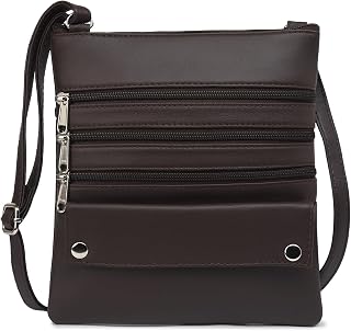 K London Luxury Gloss Leather Small Sling Bag for Unisex | Chest Slinger bag | Crossbody Bag | Side Bag Men | Mini Leather... Price In India