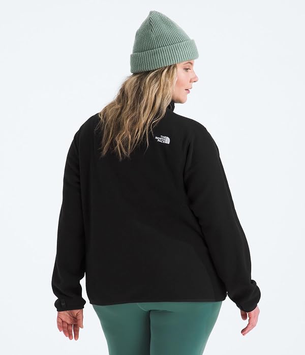THE NORTH FACE Women's Glacier Fleece Jacket (Standard & Plus Size) - Soft Fleece Pullover with Zippered Hand Pockets, TNF Black, 2X Plus by THE NORTH FACE - Image 3