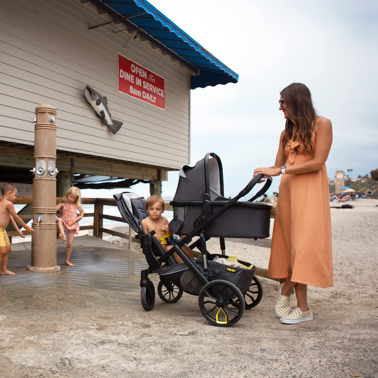 Veer Switchback Second Seat Adapter Kit | Easily Add an Additional Switchback Seat, Bassinet, or Infant Car Seat (with Adapters Sold Separately) to The &Roll Stroller Frame