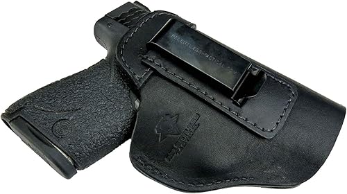 Miniatura 10 de Relentless Tactical IWB The Defender - Funda de cuero para pistolas S&W M&P Shield, GLOCK 17 19 22 23 32 33, Springfield XD & XDS, y pistolas de