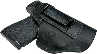 Relentless Tactical The Defender Leather IWB Holster | Made in USA | Fits Glock 17 19 19X 22 26 43 43X 45 | Taurus GC3 | S&W M&P Shield | Canik TP9 Elite | Sig P229 | Plus All Similar Sized Handguns