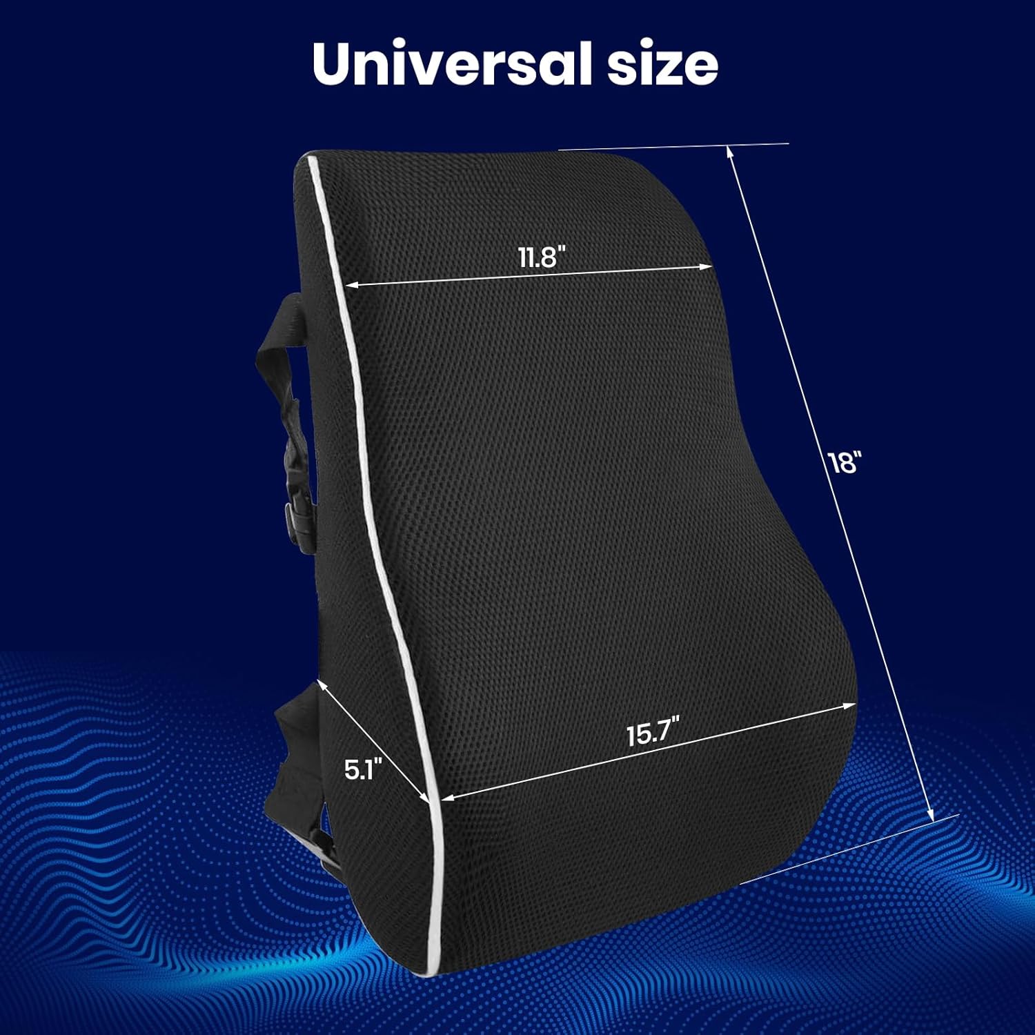 Lumbar Pillow for Chair Office Chair Back Support, Upper or Lower Back Cushion for Office Chair Gaming Chair Memory Foam with Breathable 3D Mesh Cover, Ergonomic Back Rest - Image 5