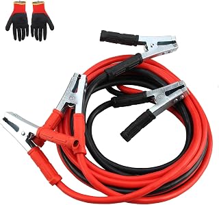 Holdfiturn Jumper Cables 5M Heavy Duty Booster Cables 2000Amp Professional Battery Booster Jumper Cables and Gloves Jump Leads for HGV Cars Vans and Trucks