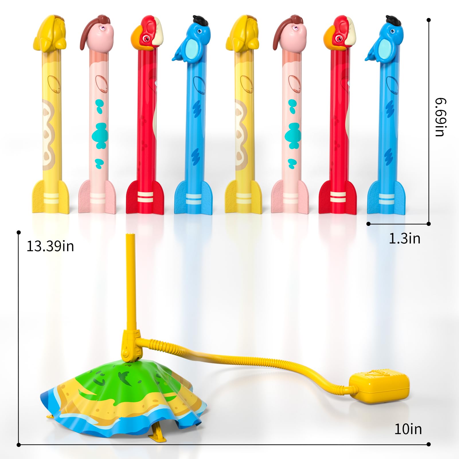 Ci Vetch Rakete Launcher Spielzeug für Kinder Jungen Mädchen,8Schaumstoff Dinosaurier im Freien Spielzeug 2 3 4 5 6 7 Jahre alt Jungen Geburtstag Geschenkideen, Dinosaurier Spielzeug, Junge Spielzeug