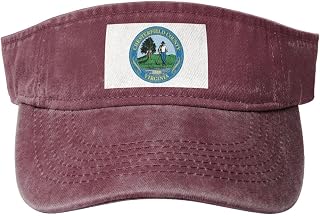 Vintage Chesterfield County Flag Sun Visor Hats for Women Men Cotton Adjustable Sports Empty Top Golf Cap