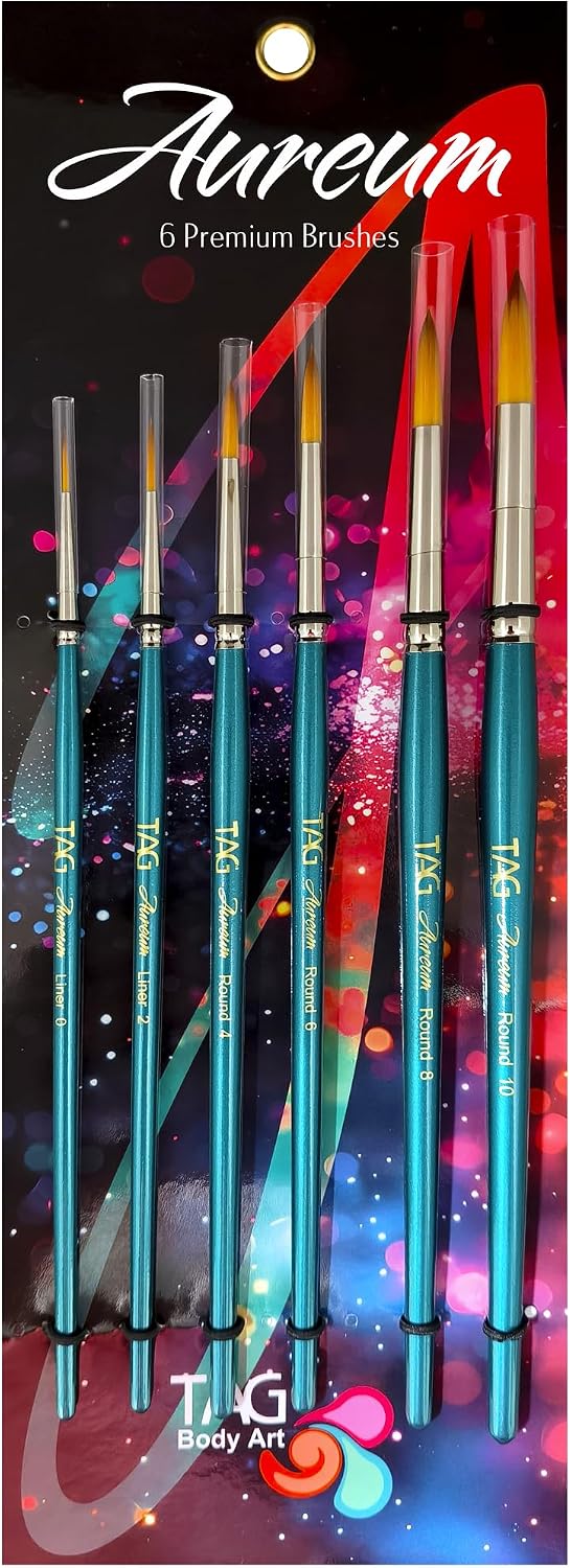 TAG Aureum Round and Liner Brush Set 6 Piece