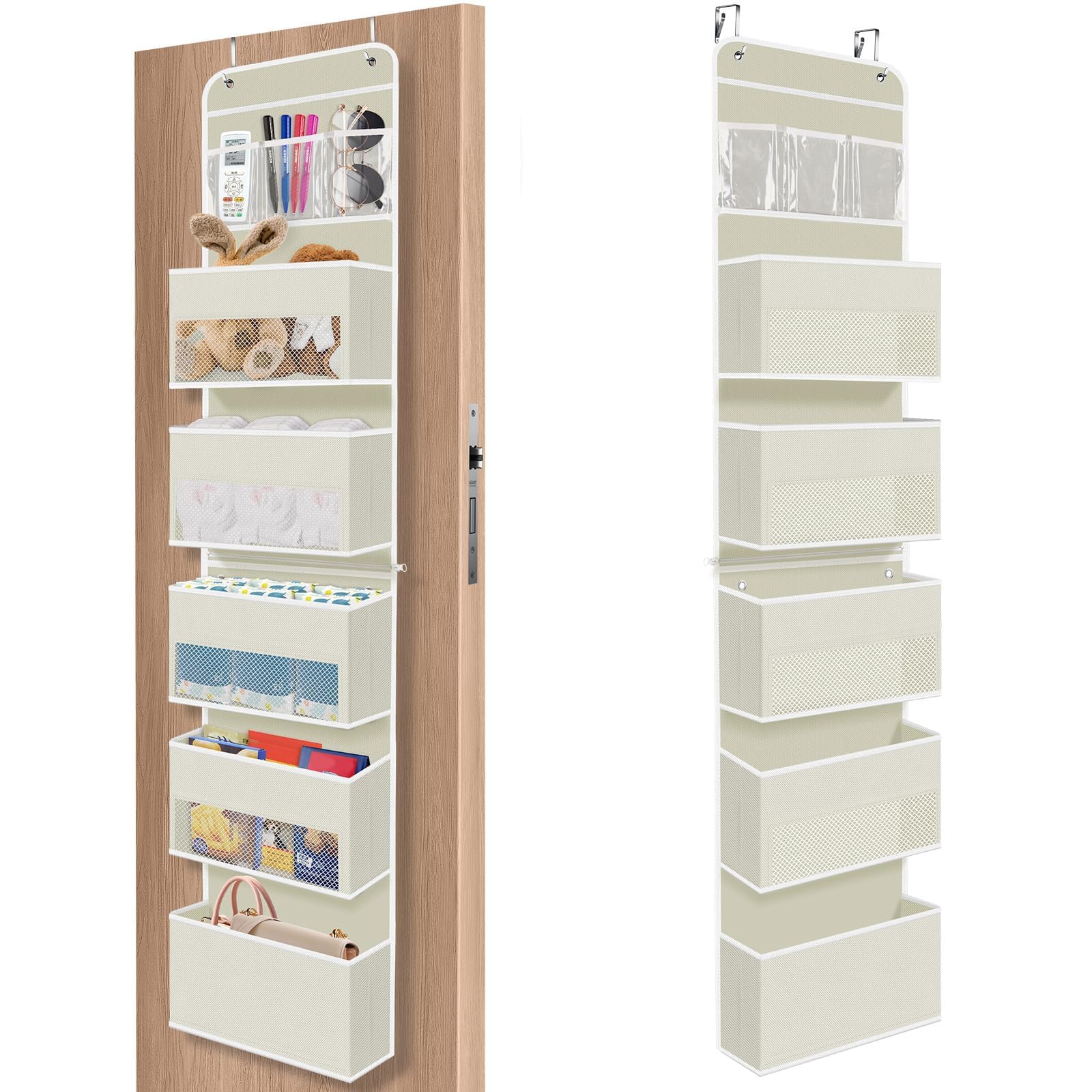 1Pack Over The Door Organizer Large Capacity Hanging Storage Room Organizer