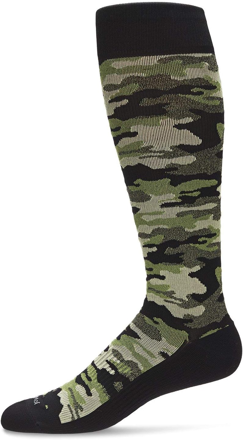 MeMoi Wellfit Unisex Camo Nylon 15-20mmHg Graduated Compression Socks