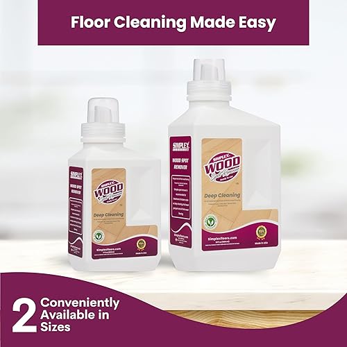 Miniatura 8 de SIMPLEX FLOORS Removedor de manchas de limpieza profunda para suelos de madera sin rayas, suelos de madera dura, parquets de madera y pisos de