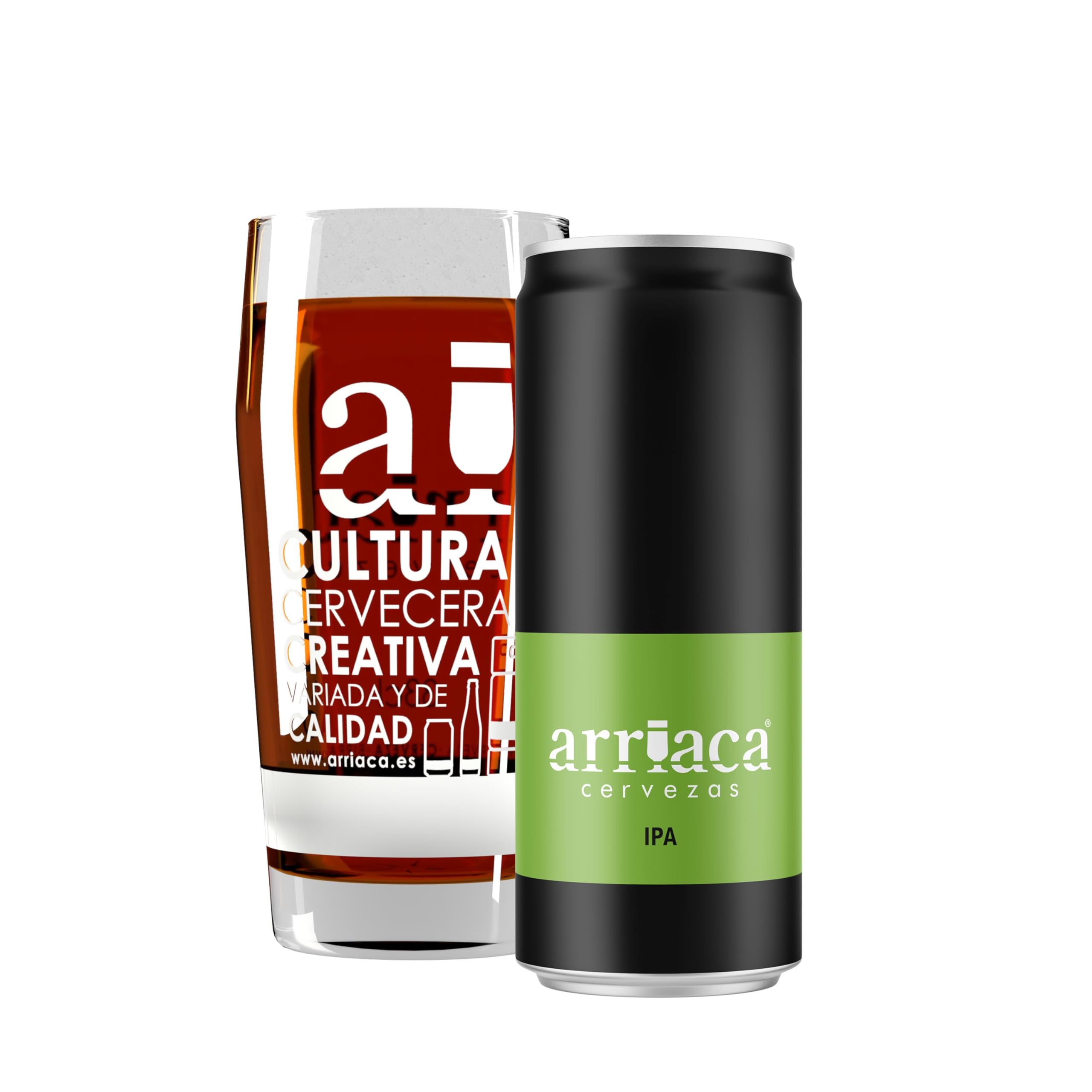 Cerveza Premium Arriaca IPA en Pack Fabricación Artesanal. Premios internacionales a la Mejor Cerveza Artesana (24 latas 33cl)