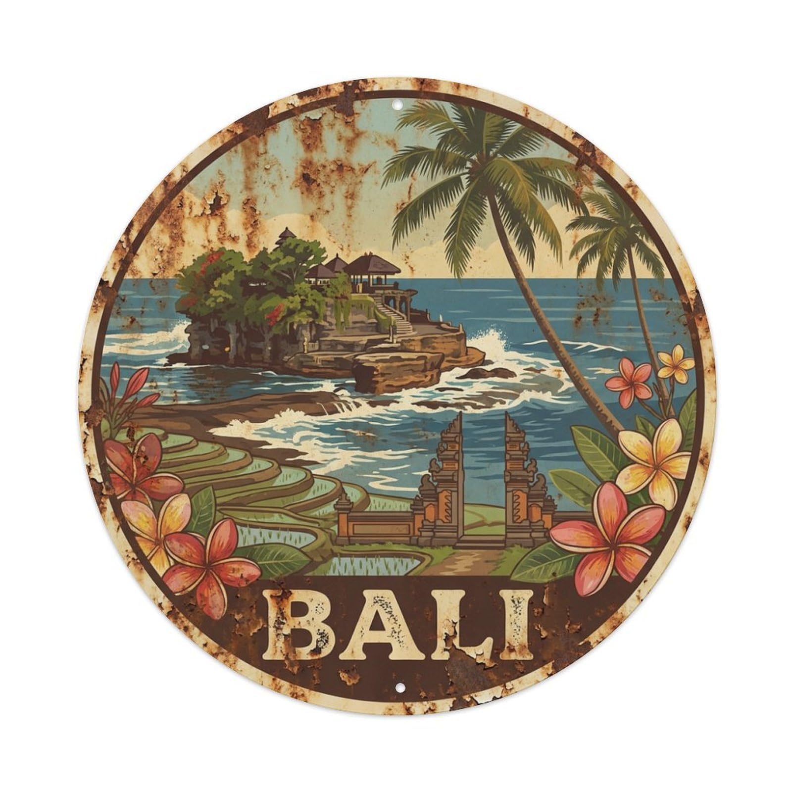 Travel Retro Indonesia Bali Metal Tin Sign