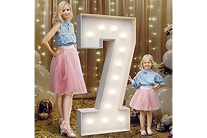 Marquee Light Up Number 7 & Party Decor Letters