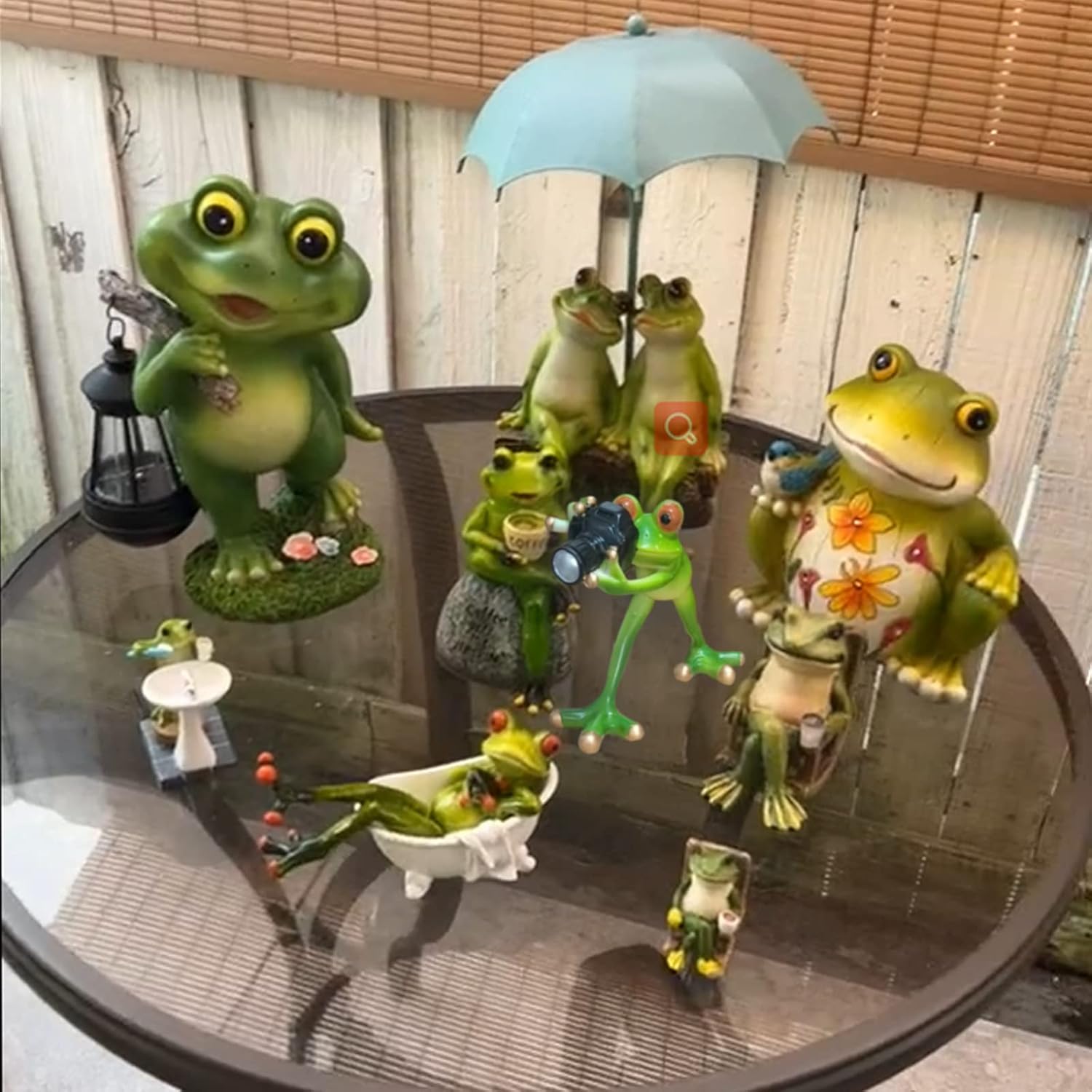 Outdoor Decor Garden Frog Gifts, Paparazzi Camera Decor, Resin Crafts for Shelves Table Desk, Statues for Garden - view 3