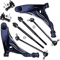 Vista 1350 de Detroit Axle - Kit de suspensión frontal de 8 piezas para Dodge Journey 2009-2015, 2 brazos de control inferiores, 2 rótulas, 2 varillas