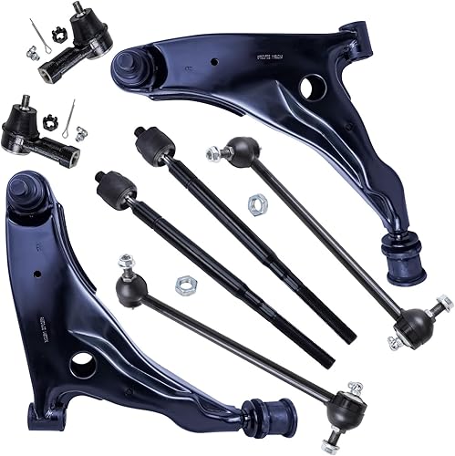 Miniatura 1329 de Detroit Axle - Kit de brazos de control de extremo delantero RWD para Dodge Ram 03-06 2500 3500, 2 brazos de control superior con rótula 2 varillas