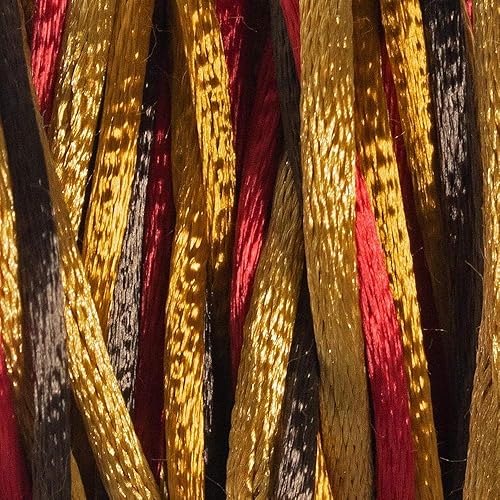 Miniatura 2 de Craft County Kumihimo - Paquete de cordón de satén trenzado de cola de ratón, 4 hebras a 3 yardas cada uno por paquete (12 yardas en total) (baya de