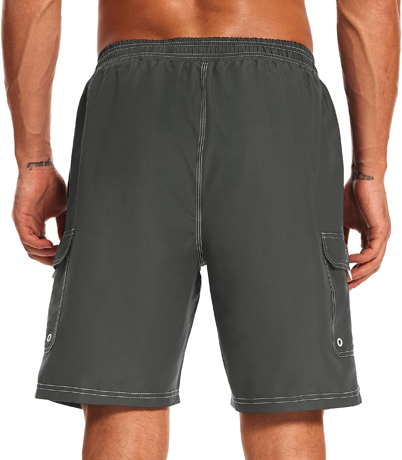 HODOSPORTS Mens Swim Trunks with Compression Liner 9 inch Bathing Suit Quick-Dry Swim Shorts Cargo Pockets S-4XL - Image 3