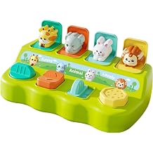 Pop-Up Toys for Babies 6-12 Months Pop-Up Toy, Hide & Peek Animal 6-12 Month Toys, Logical Fun Play Sensory for Baby Girls & Boys