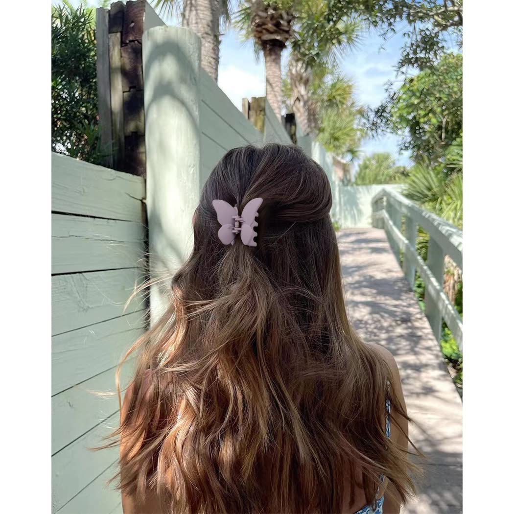 Butterfly Hair Clips for Women Girls 2.7" Butterfly Hair Claw Clips Butterfly Clips for Thick Thin Hair Small Butterfly Hair Clips Medium Butterfly Claw Clips Cute Butterfly Hair Accessories (Medium, Style-08) image 3