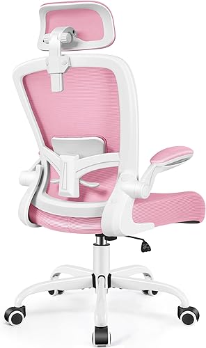 FelixKing Silla de oficina, silla de escritorio con soporte lumbar ajustable, silla ergonómica para computadora con respaldo alto y reposabrazos,