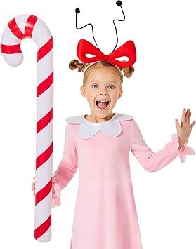 InSpirit Designs Dr. Seuss Kids Cindy Lou Who Costume Kit | Officially Licensed | The Grinch Who Stole Christmas | 3 Piece Costume Set