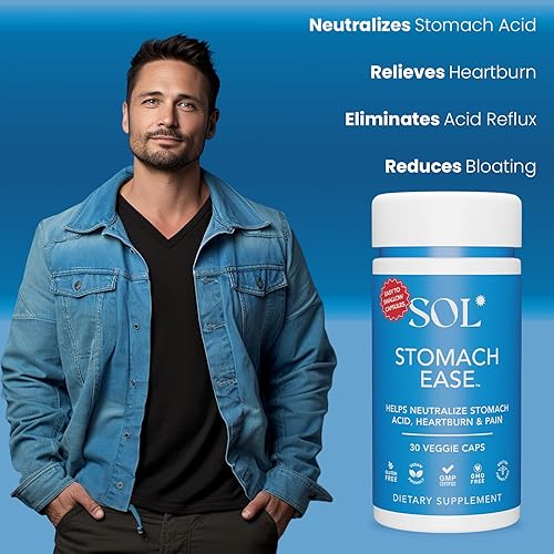 Miniatura 2 de Suplemento para aliviar el estómago con cúrcuma, neutraliza el ácido estomacal, ayuda a la digestión, alivia la acidez estomacal - Alivio óptimo del