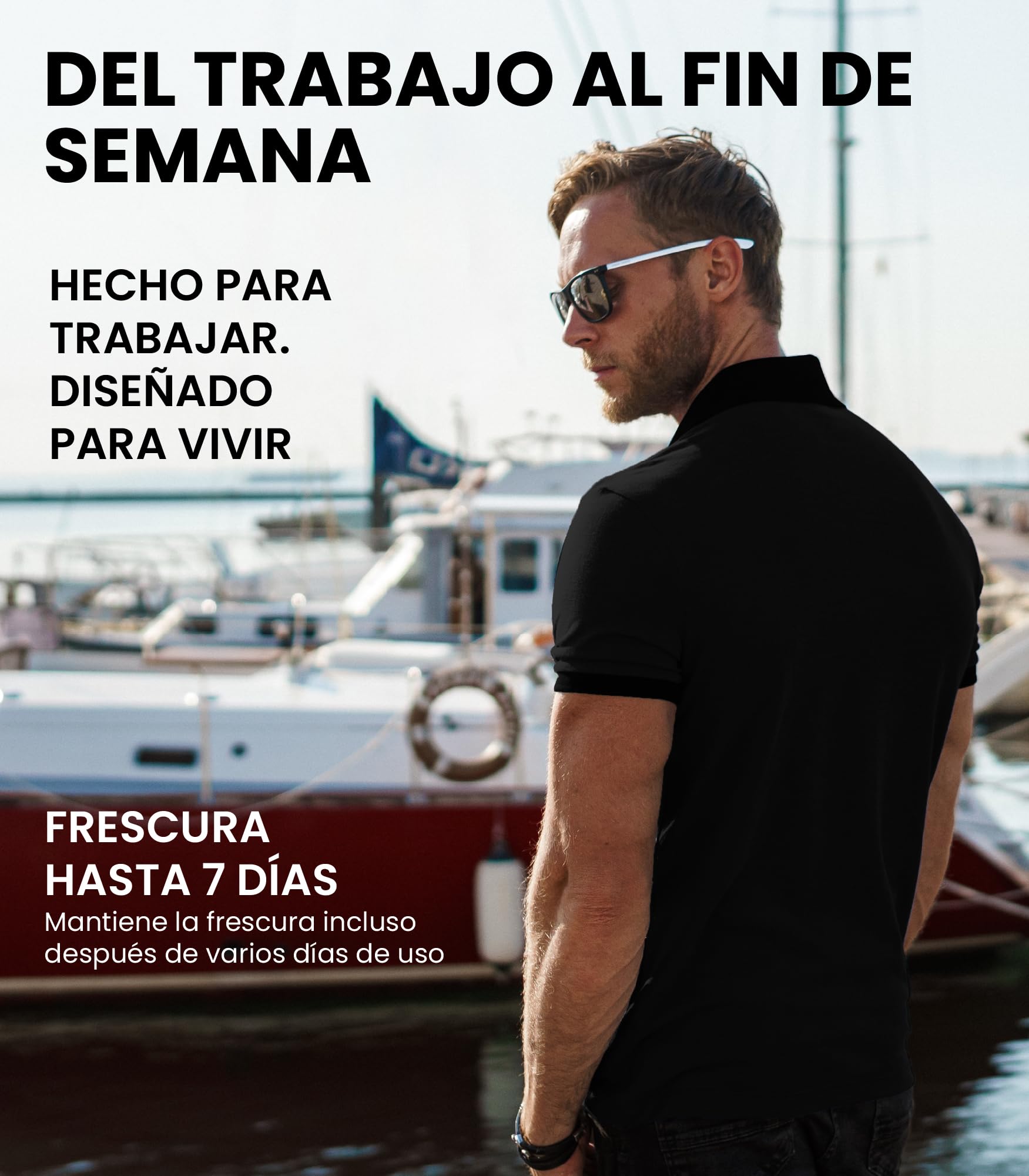 Merino.tech Polo Lana Merino para Hombre - Camiseta Lana Merino 100% | Antiolores, termorreguladora, no se arruga, para oficina y ocio, lavable a máquina