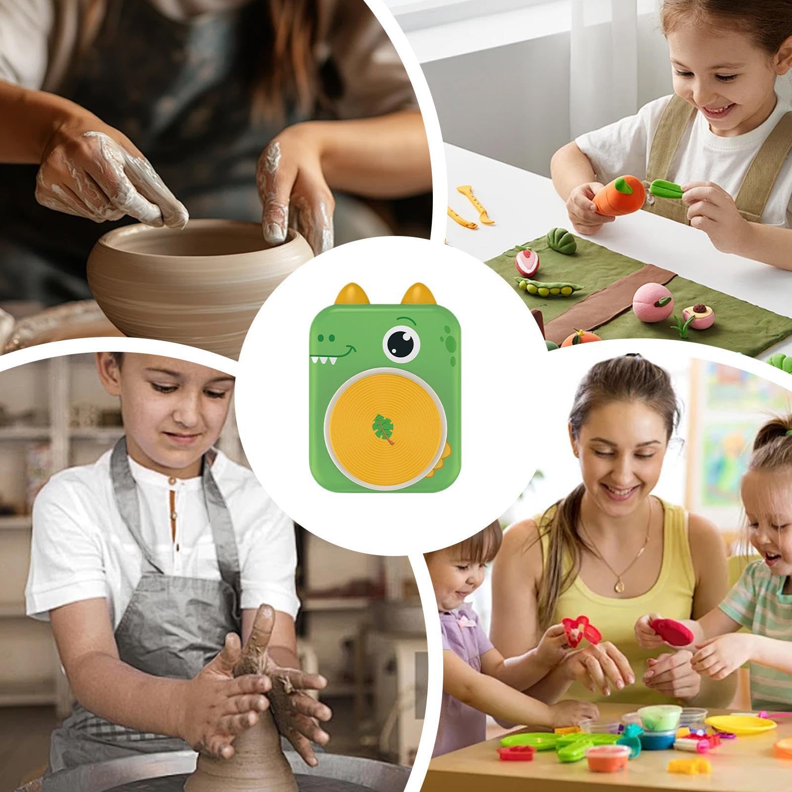 Töpfern für Kinder Kreativset für Kunstprojekte | Kinder Töpferscheiben Komplettset für und Mädchen zu Hause, in dem Klassenzimmer, an der Schule, auf Partys, zum Geburtstag,