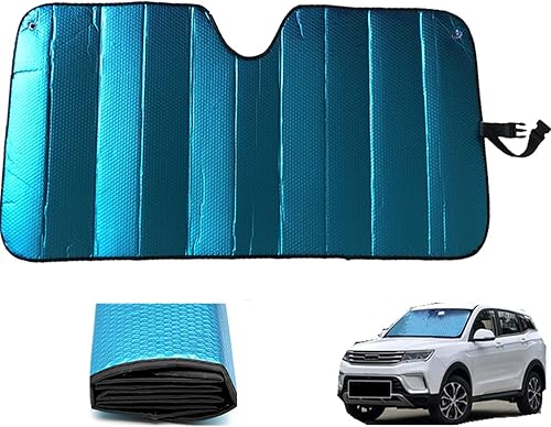 GWUSKDT - Parasol para parabrisas de automóvil, grosor de 5 capas con bloque de burbujas de calor y rayos UV, parabrisas delantero, mantiene tu