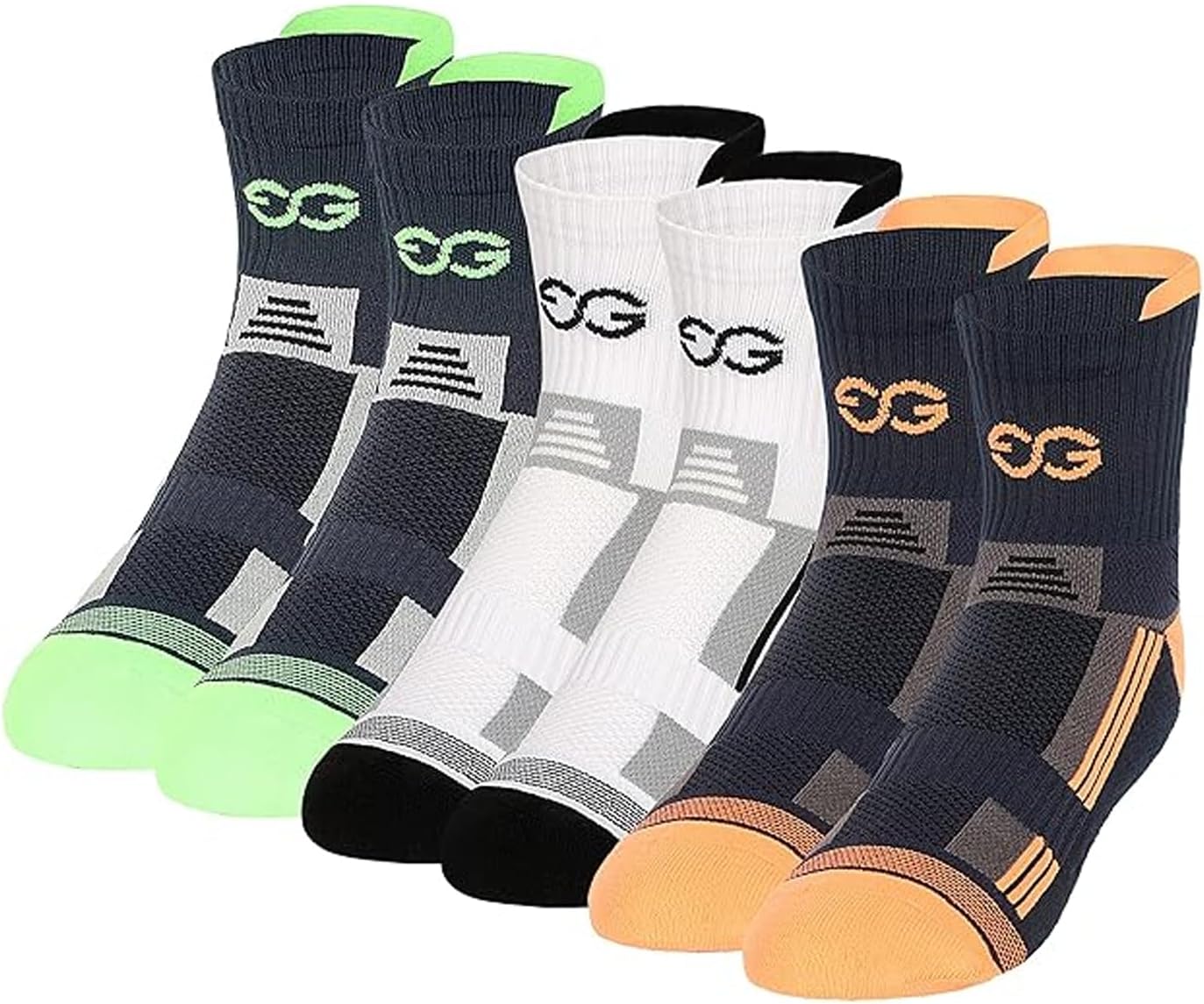 SuperGearMarathon Running Multi Featured Ankle Length Socks for Men Pack of 3