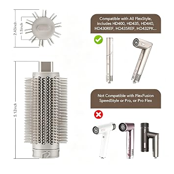 Upgraded Round Brush Volumizing Attachment for Shark FlexStyle Stone