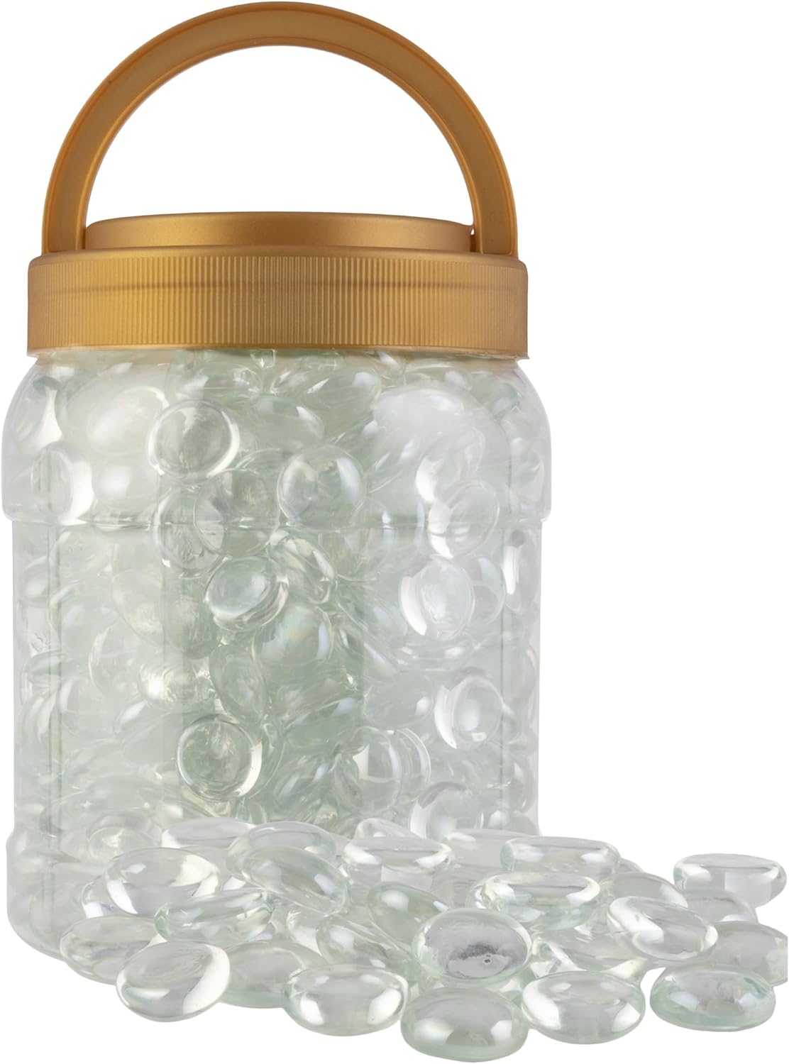 Pure Garden 10lb Fire Pit Glass Rocks, Clear