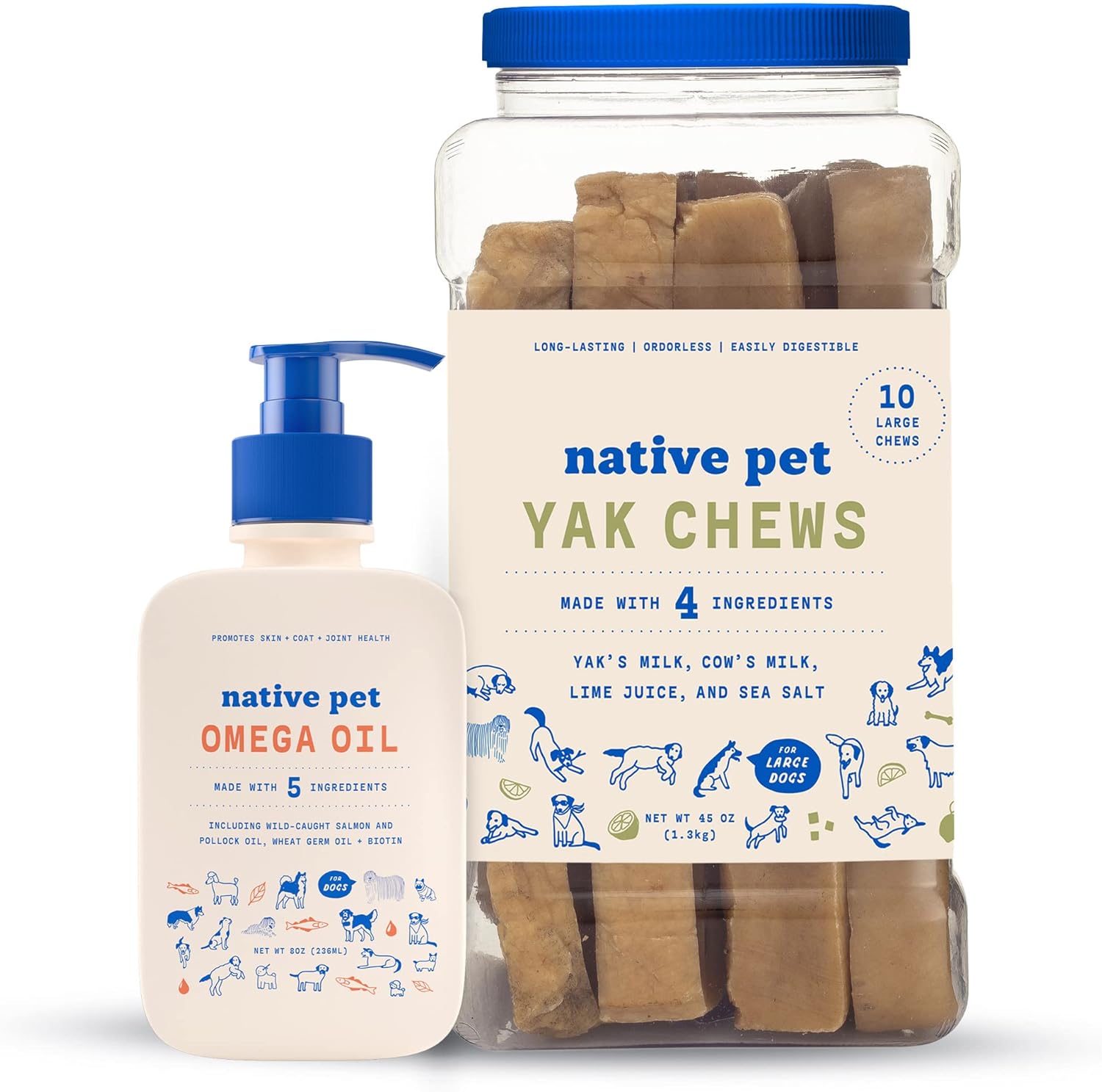 Buy Native Pet Omega Oil for Dogs Dog Fish Oil Supplements & Yak