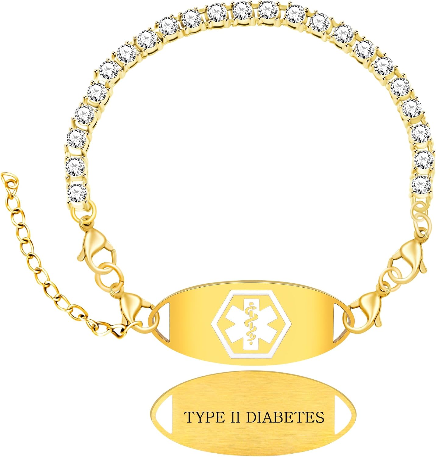 Adjustable Bracelet with Engraved ICE Tag | Unisex Medical ID Bracelet for Daily Wear | Comfortable Fit Health Alert Jewelry | Emergency ID for Senior & Allergy Protection