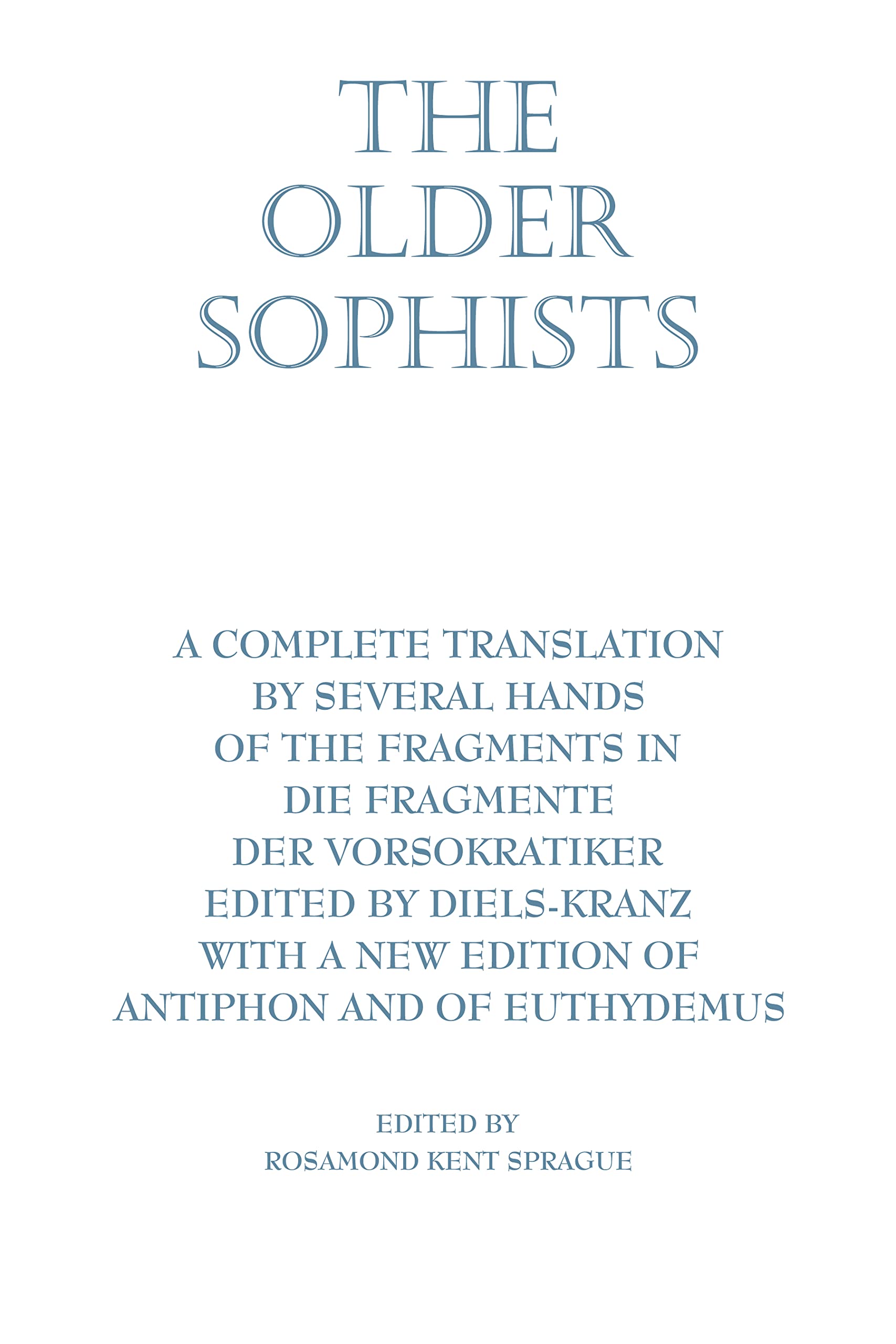 Buy The Older Sophists — BookShops.in