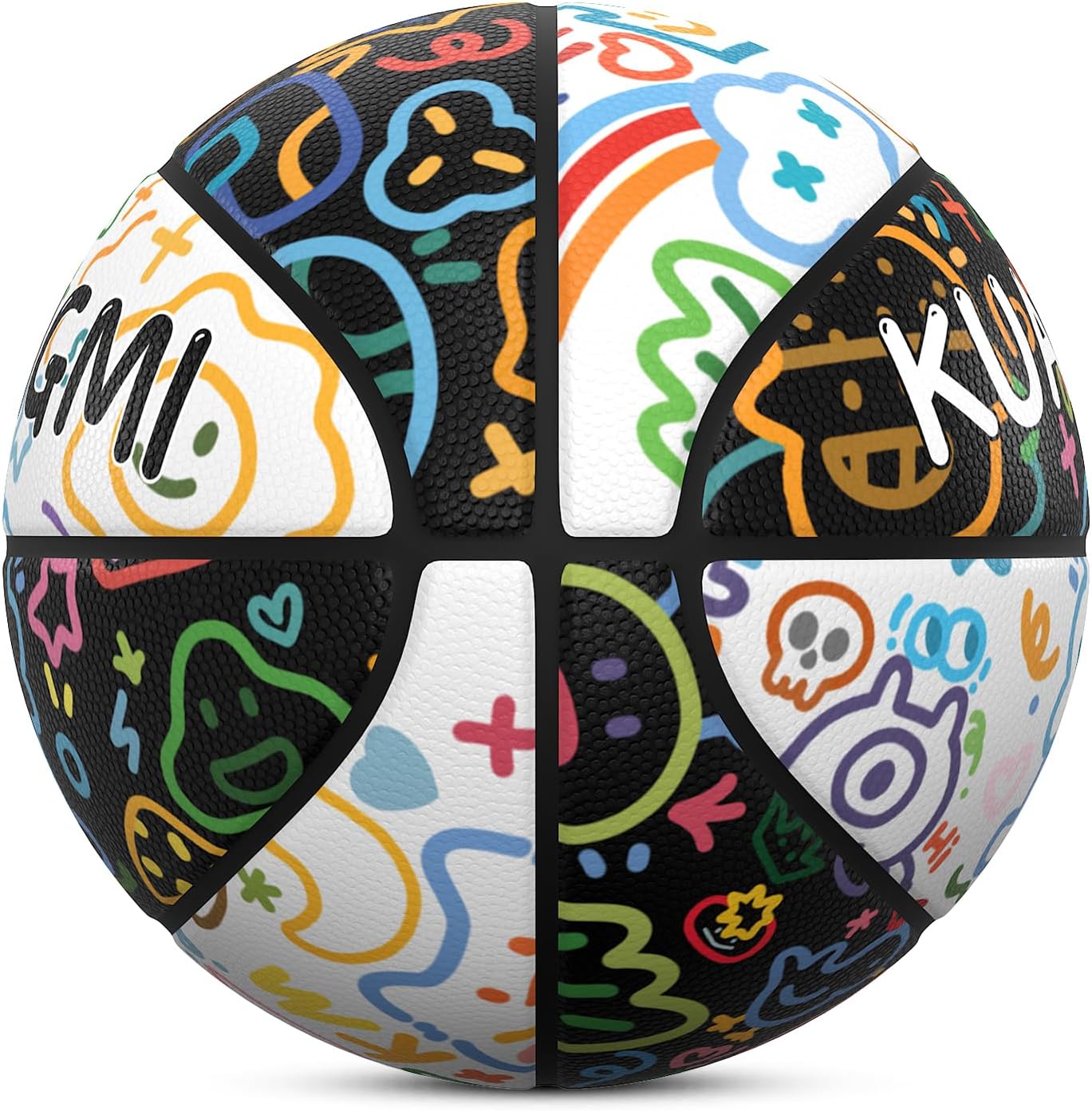 Kuangmi Kids Basketball Youth Size 5(27.5"), Child Size 4(25.5"), for Junior Teen Boys Girls Indoor Outdoor Play Game Training - Image 2